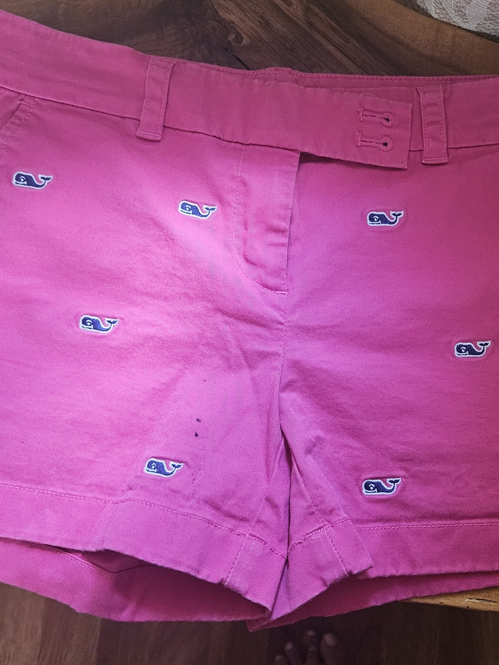 Vineyard Vines Hot Pink Whale Embroidered Shorts - Picture 2 of 3